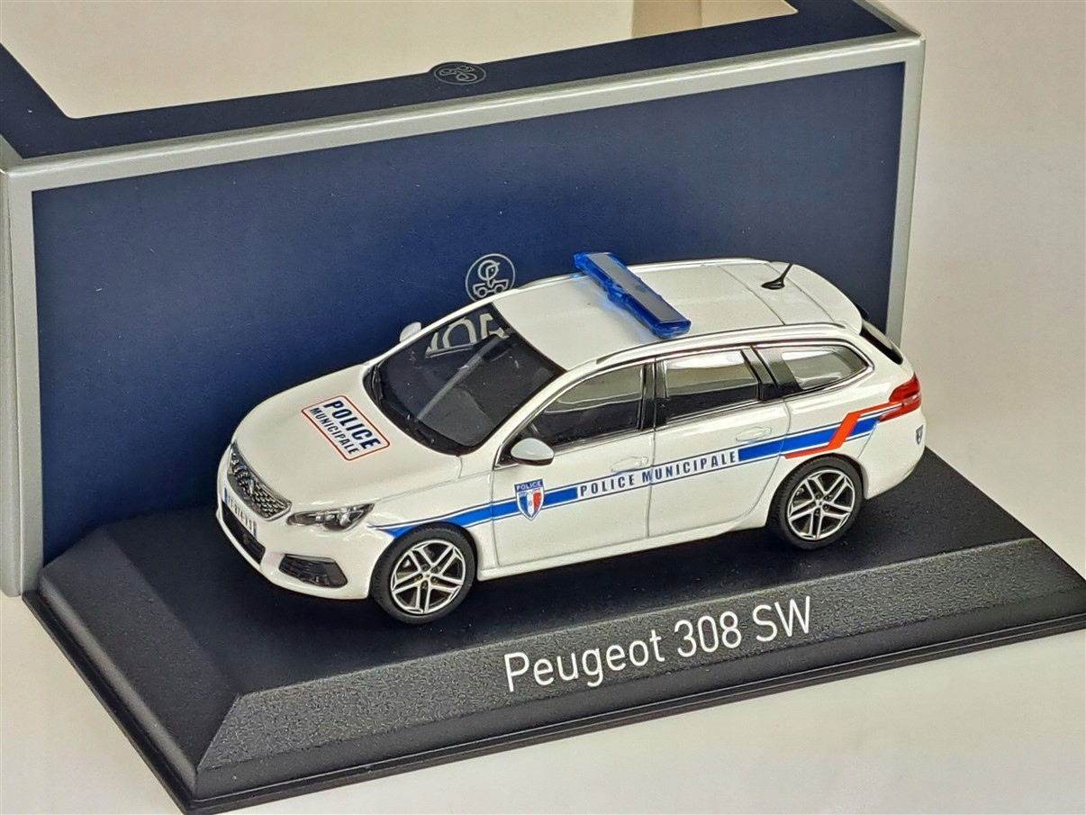 Norev Peugeot 308 Sw 2018 Police Municipale 1:43
