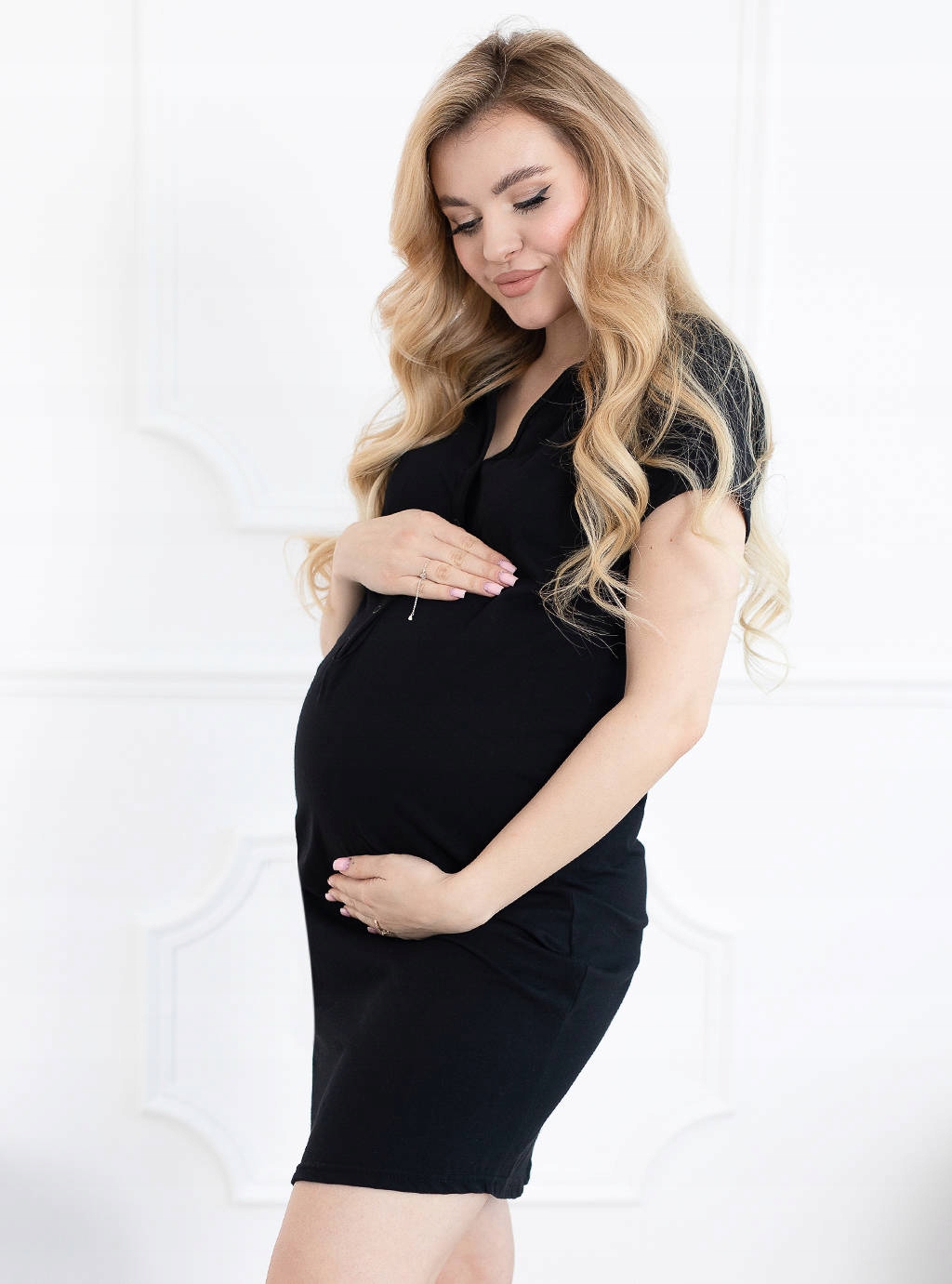 ZESTAW 2X KOSZULA NOCNA CIĄŻOWA DO KARMIENIA R. XL Materiał dominujący bawełna