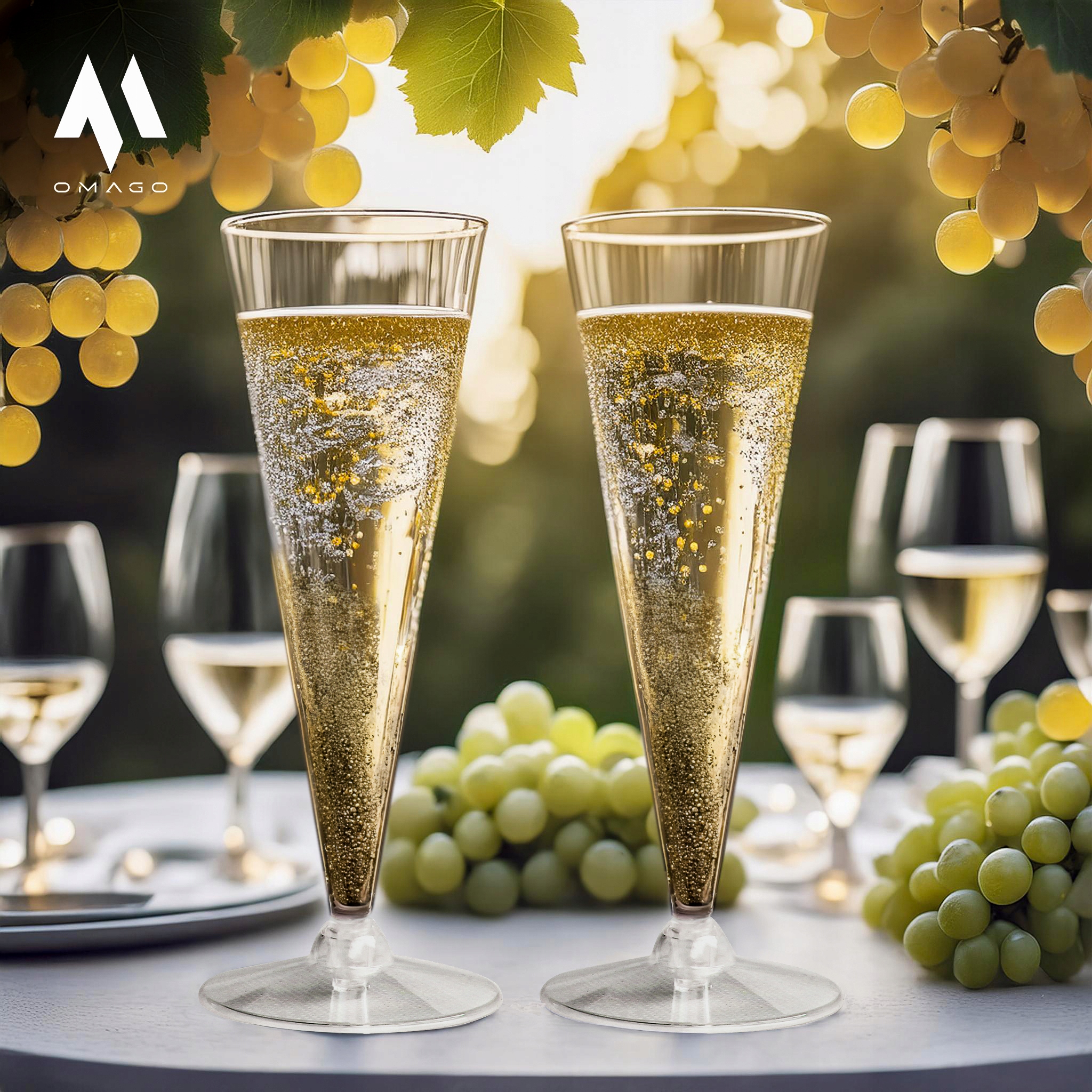 KIELISZKI DO SZAMPANA PLASTIKOWE 120ml 10szt Linia TwoLine