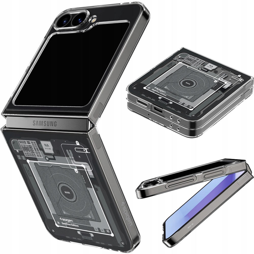 Pouzdro pro Galaxy Z Flip7 FE/6, Spigen Air Skin Zero One, vzorované, lehké