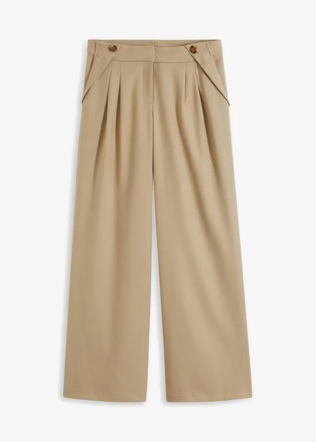 Bonprix элегантные женские прямые длинные брюки бежевый