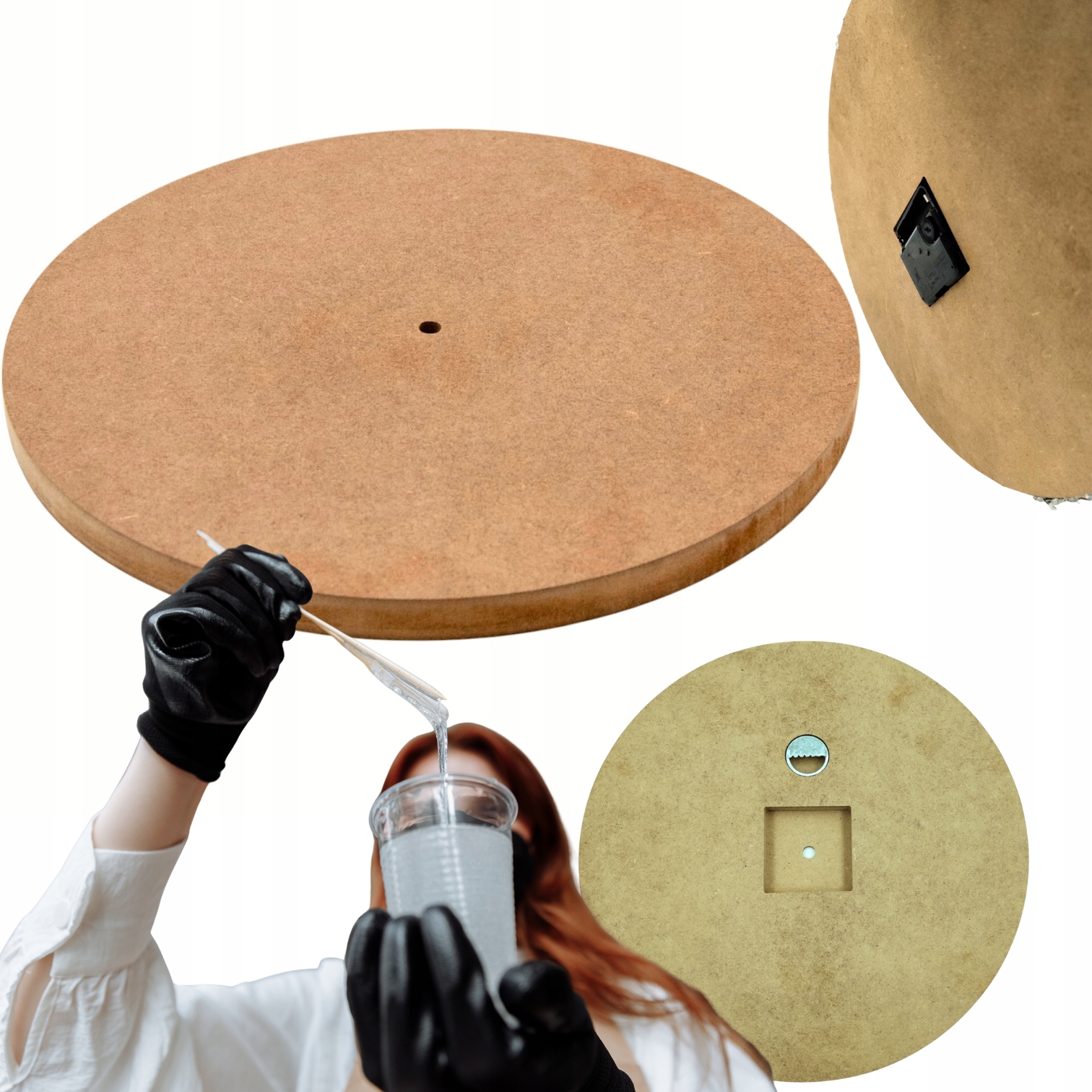 Základna hodin Mdf 90 cm 18 mm Štít Gigant XXL Diy Ruční práce Pryskyřice