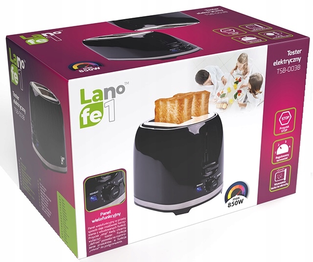 MOCNY TOSTER OPIEKACZ KANAPEK 7 POZIOMÓW 2 GRZANKI Model TSB003B
