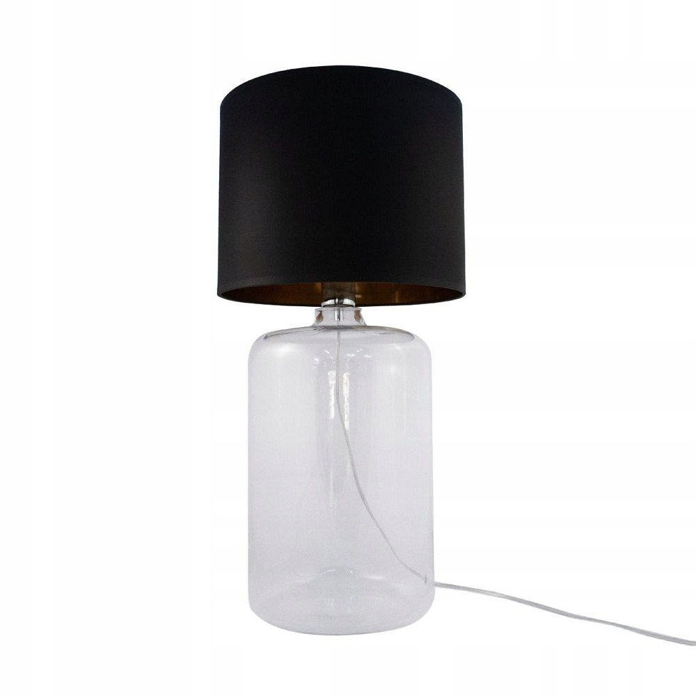 Sklenená veľká stolná nočná lampa do spálne Amarsa 5508BKGO Zuma Line