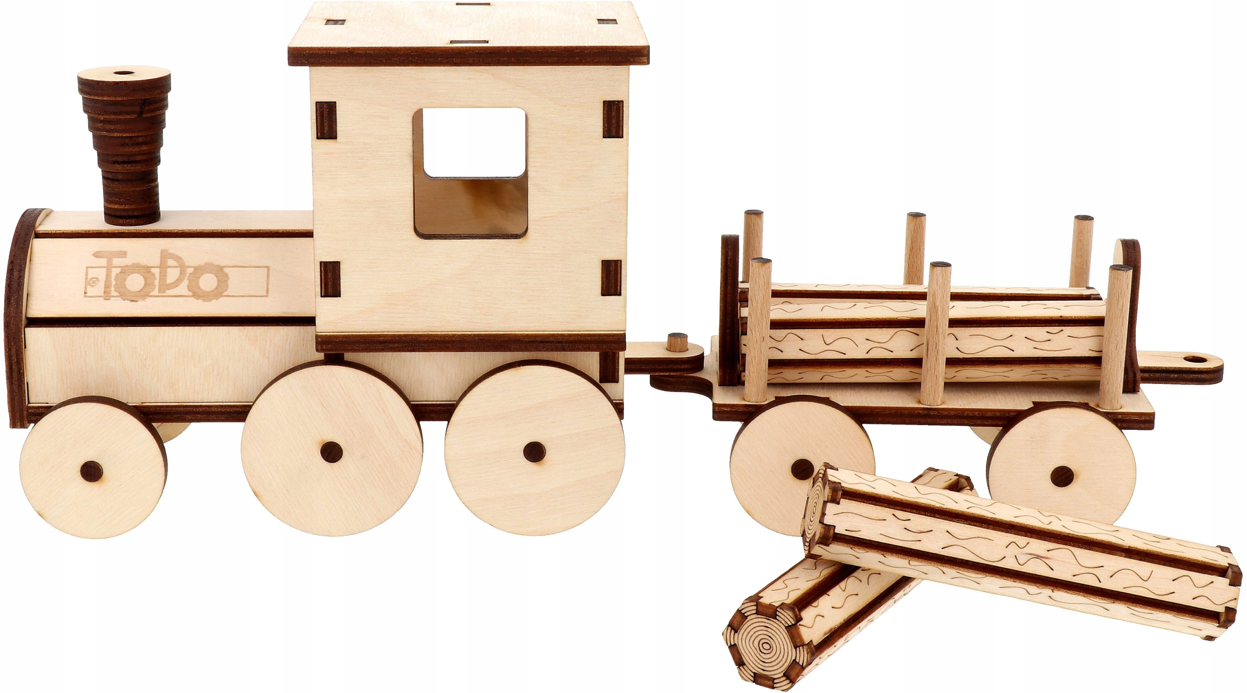 DUŻY DREWNIANY WAGON Wagonik z DREWNEM do ZABAWY Rodzaj pojazdu zestawy drewniane