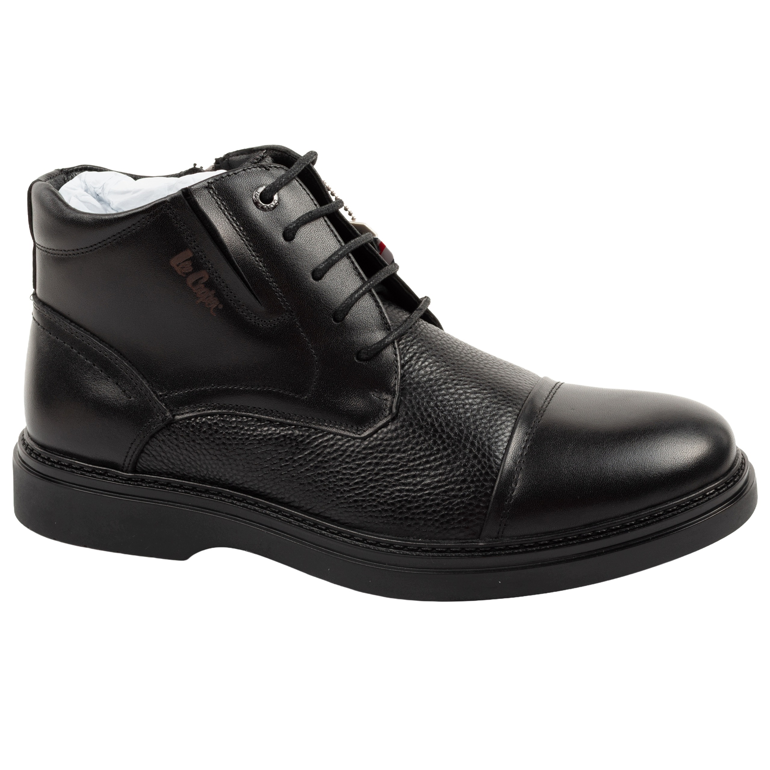 Pánské elegantní boty Lee Cooper vel.42 kožené černé kotníkové boty boty