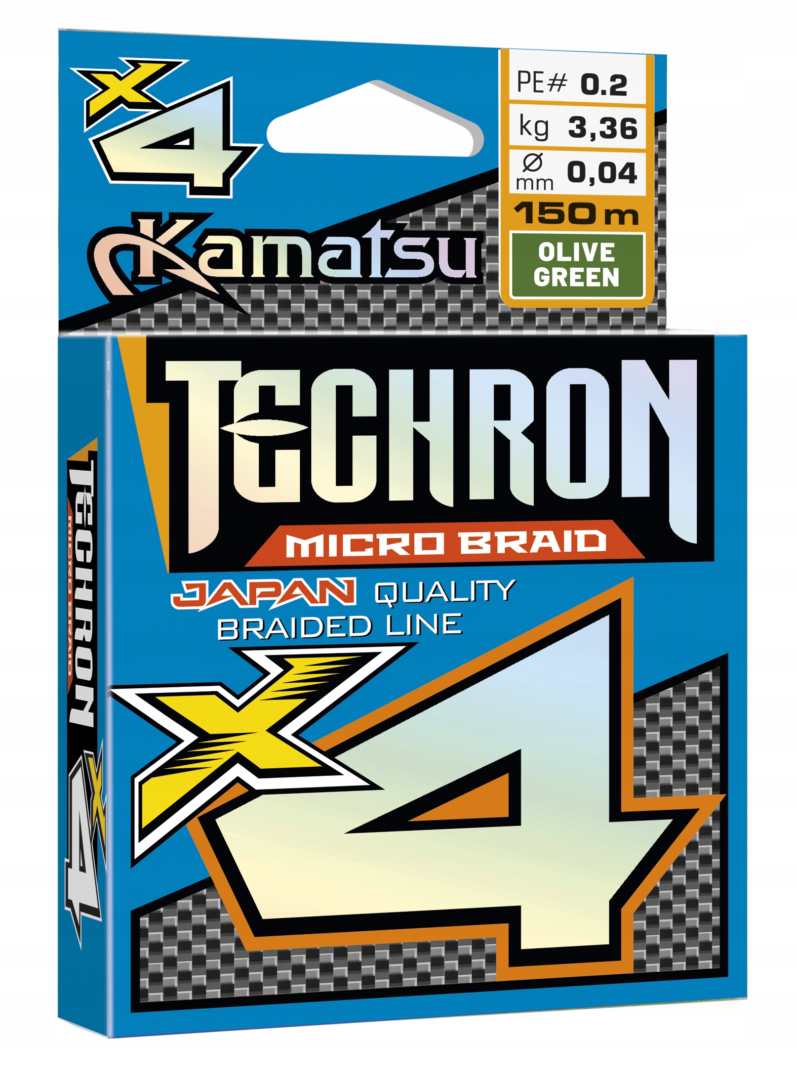 Plecionka Kamatsu Techron Micro Braid X4 Olive Green 0,04mm Pe 0.2 150m