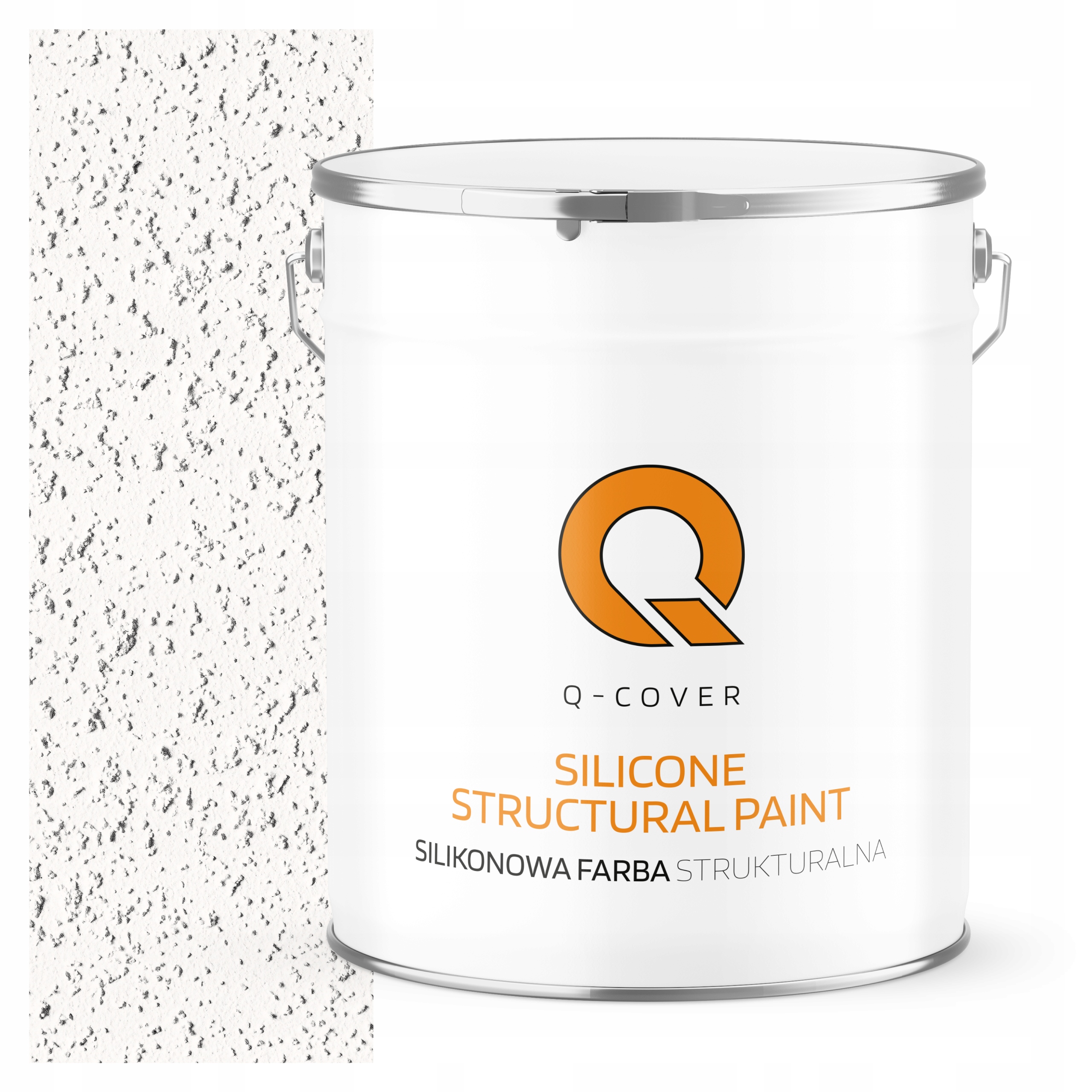 Farba Strukturalna Elewacyjna Silikonowa Fasadowa 5L Biały Ciepły F101 Uv