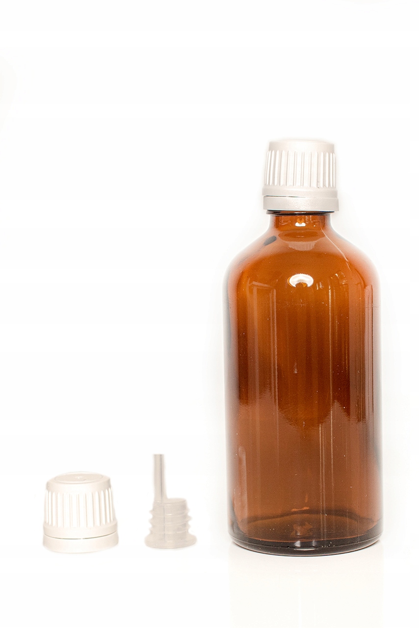

Butelka szklana 100 ml z nakrętką pier x 10szt bia