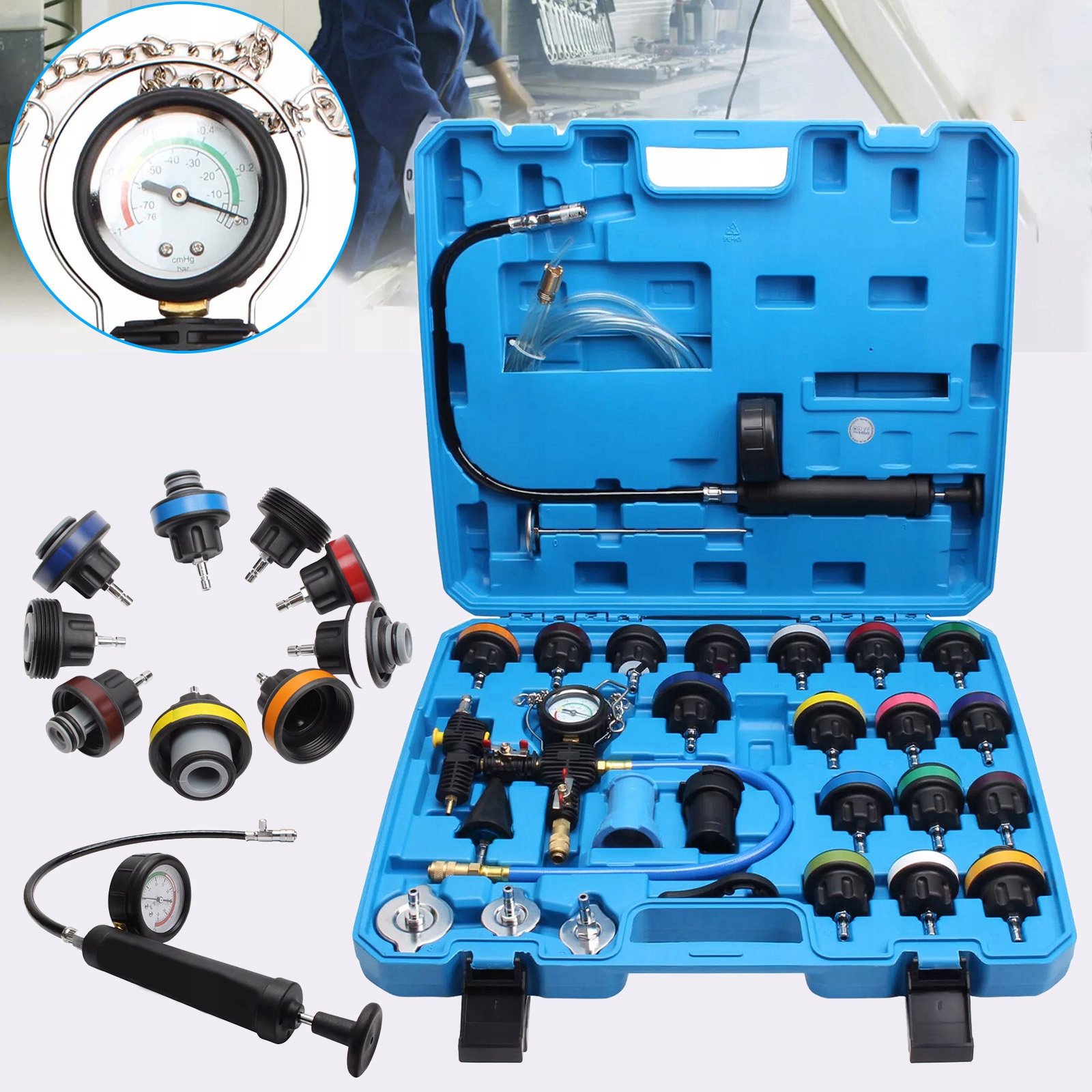 28 el Tester Chladičů Měřič Kontroly Těsnosti Chladicího Systému