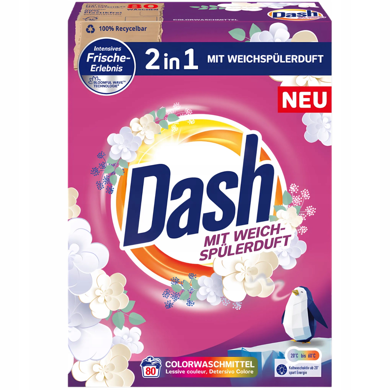 Levně prášek na barevné prádlo Dash Color 4,8 kg