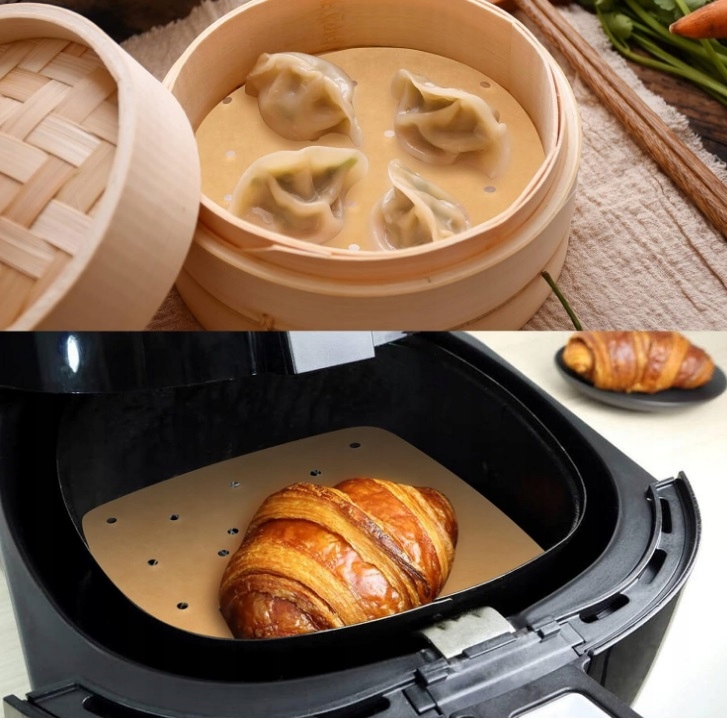 PAPIER DO PIECZENIA DO FRYTKOWNICY AIR FRYER WKŁADKI ZESTAW 100 SZTUK Marka inna