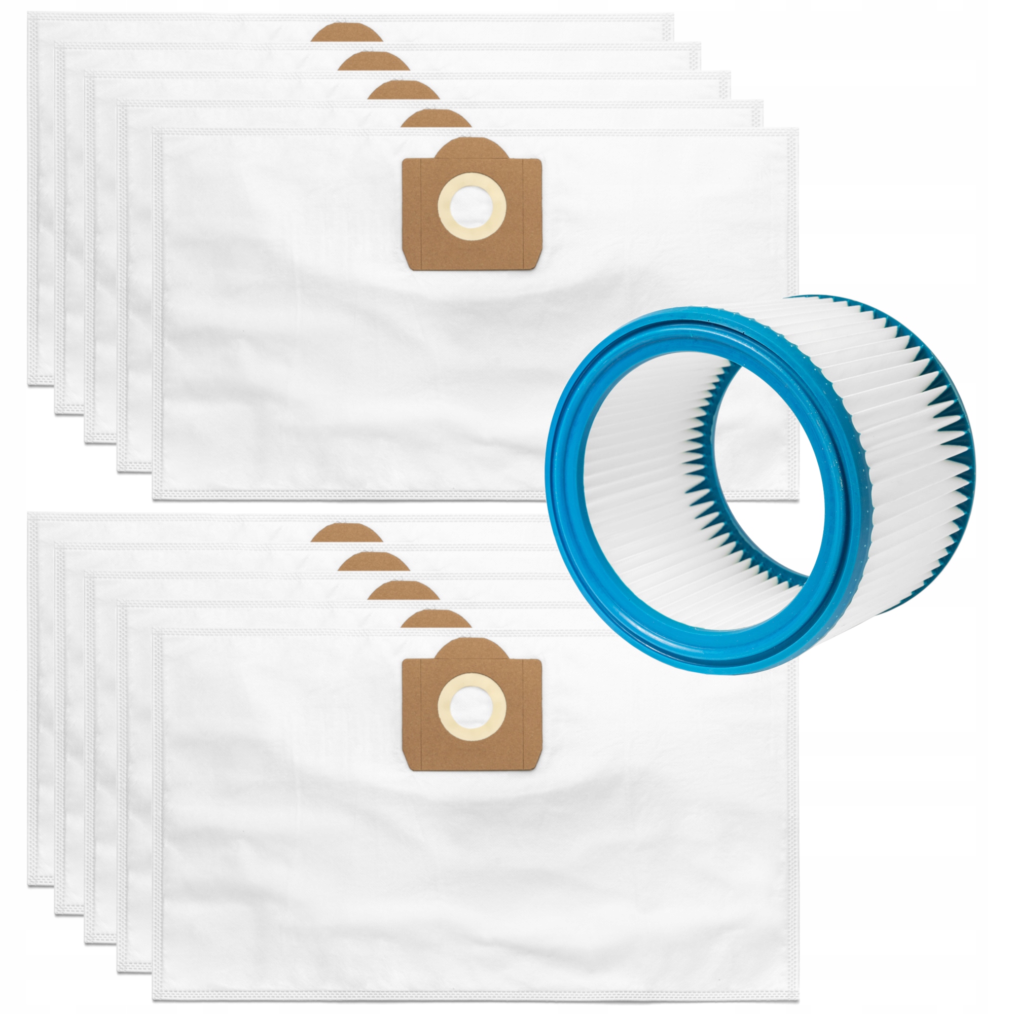 10 X Filtrační Sáčky Pro Bosch Gas 15 20 Makita VC2512 L