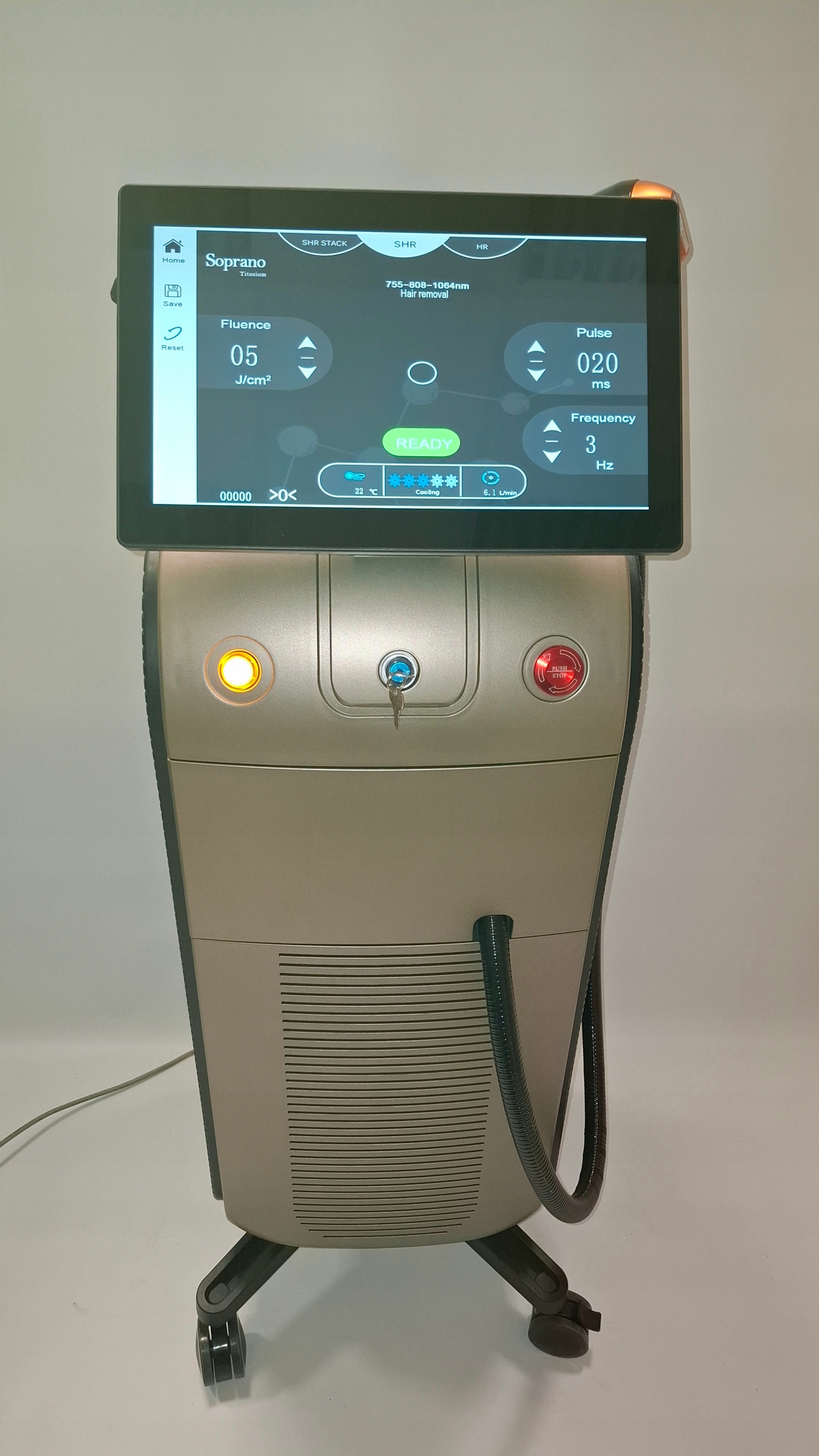 Diodový laser třísvazkový, 755 nm, 808 nm, 1064 nm laser Nd-Yag Piko