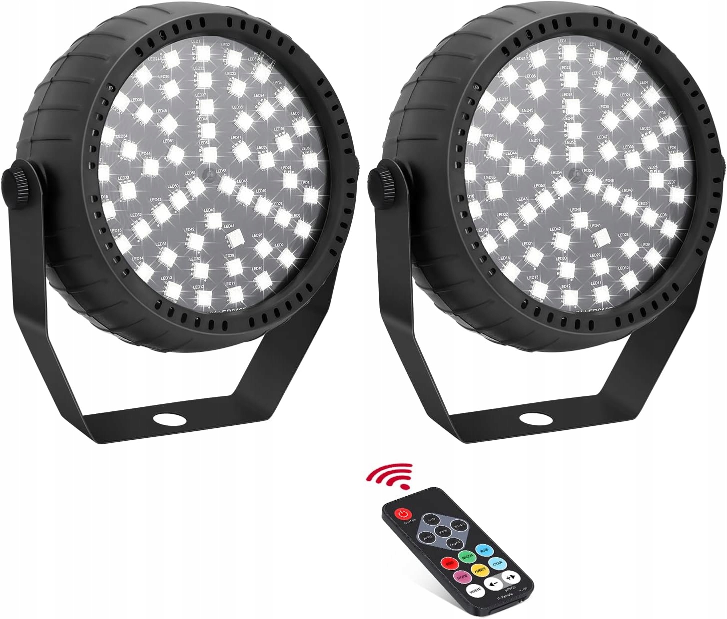 Led Stroboskop 2 Ks Rgb 54 Led Mini Strobe S Dálkovým Ovládáním Bright Pro