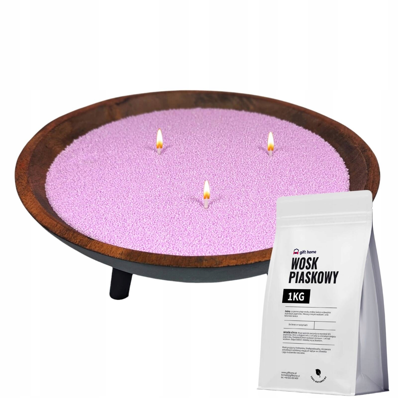 Barevný vosk na sypané svíčky, vosk pískový 1 kg Vřesový vosk práškový