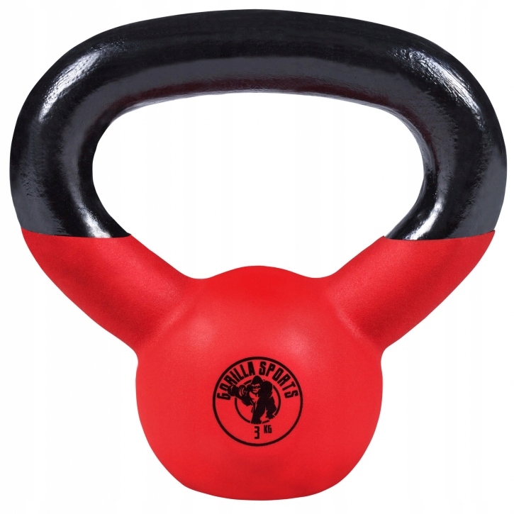 Kettlebelle Gorilla Sports 3 kg czerwony
