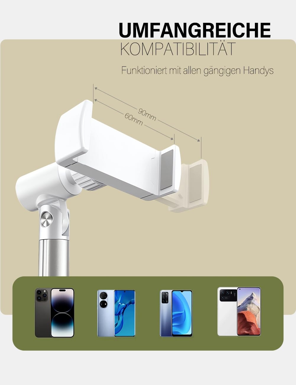 PUJUDODA 360° Regulowany Uchwyt Stołowy Na Telefon Do Streamingu — miniatura 7
