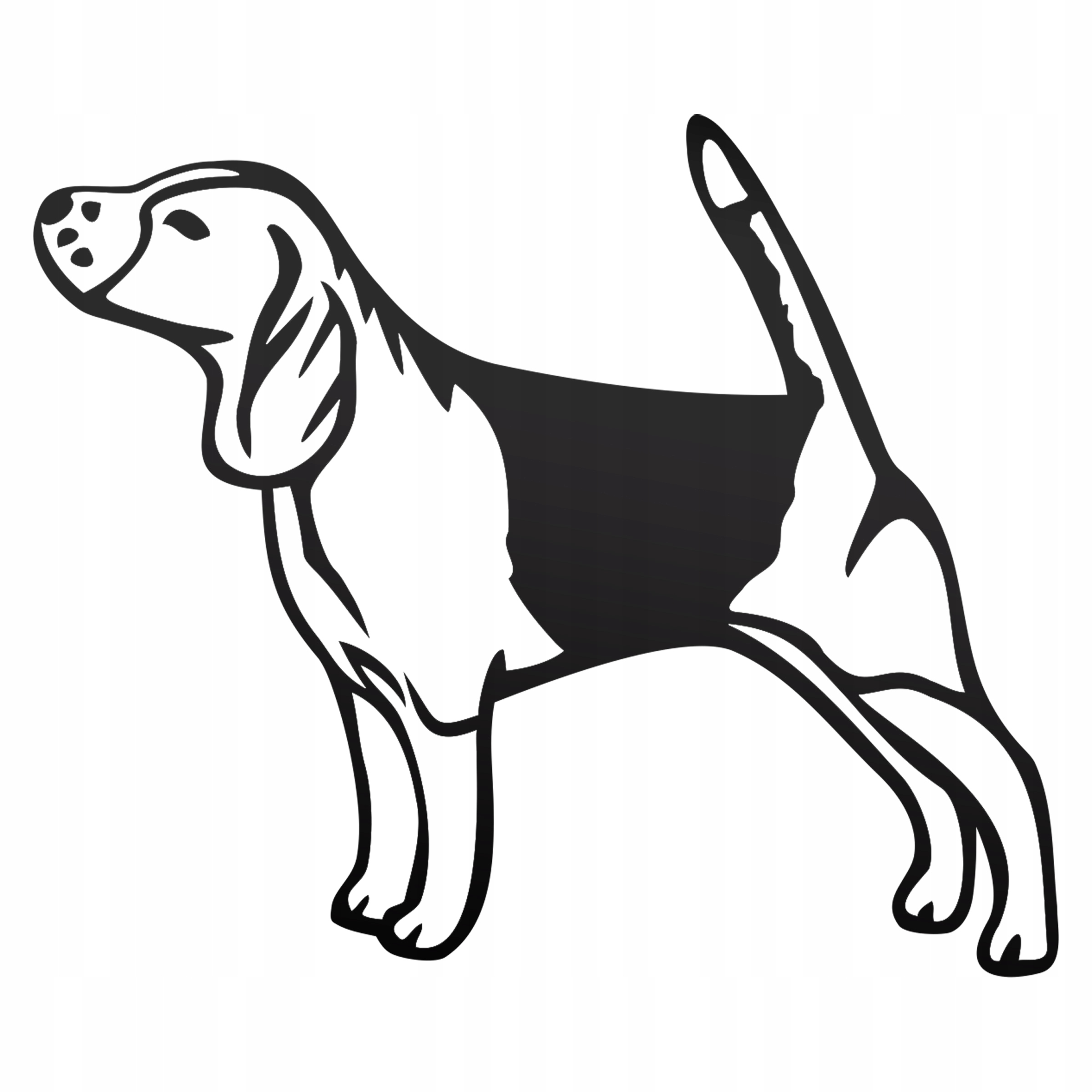 

Naklejka Odblaskowa Na Samochód, Beagle Czarna