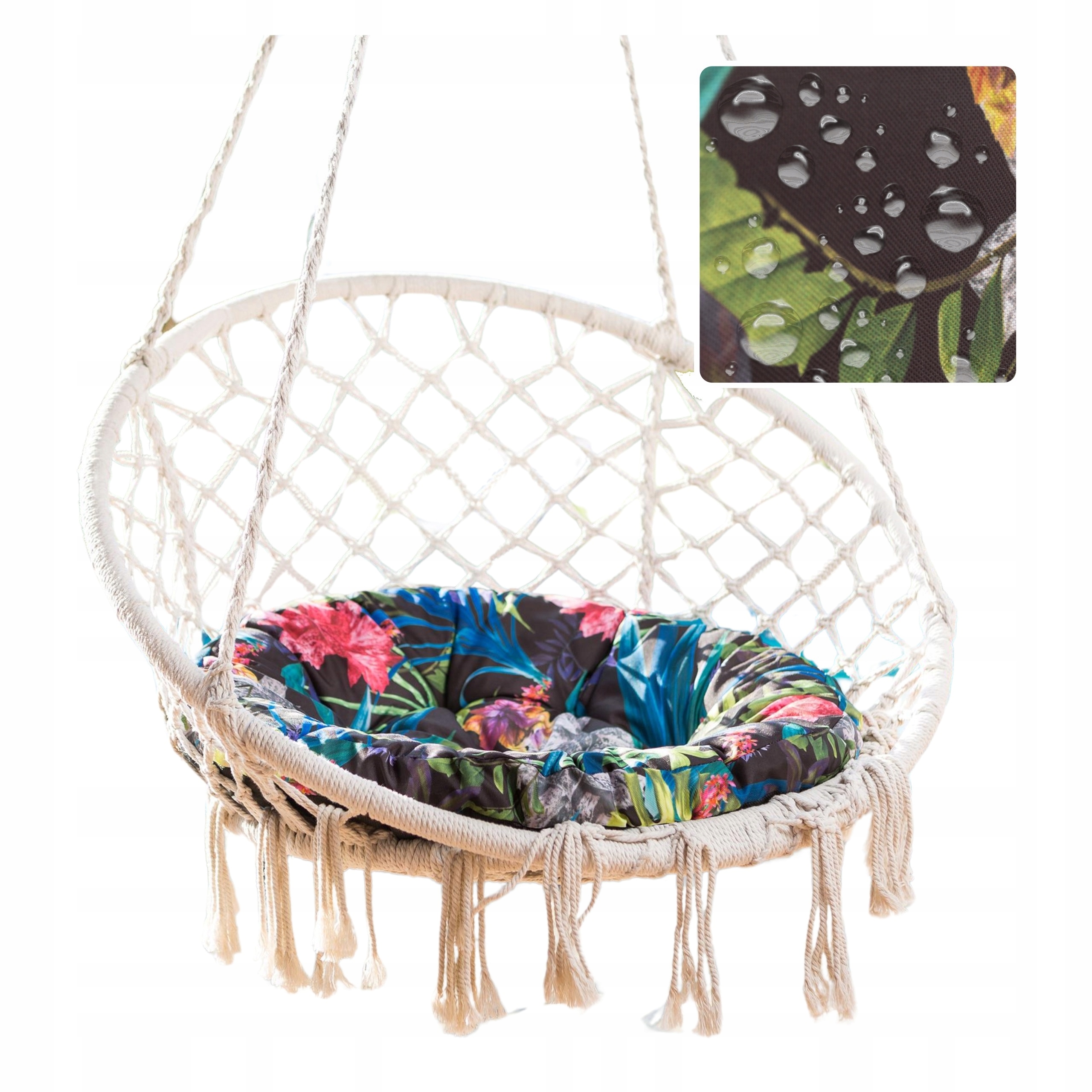 Polštář na čapí hnízdo pro zahradní houpačku, závěsné křeslo Vodotěsný