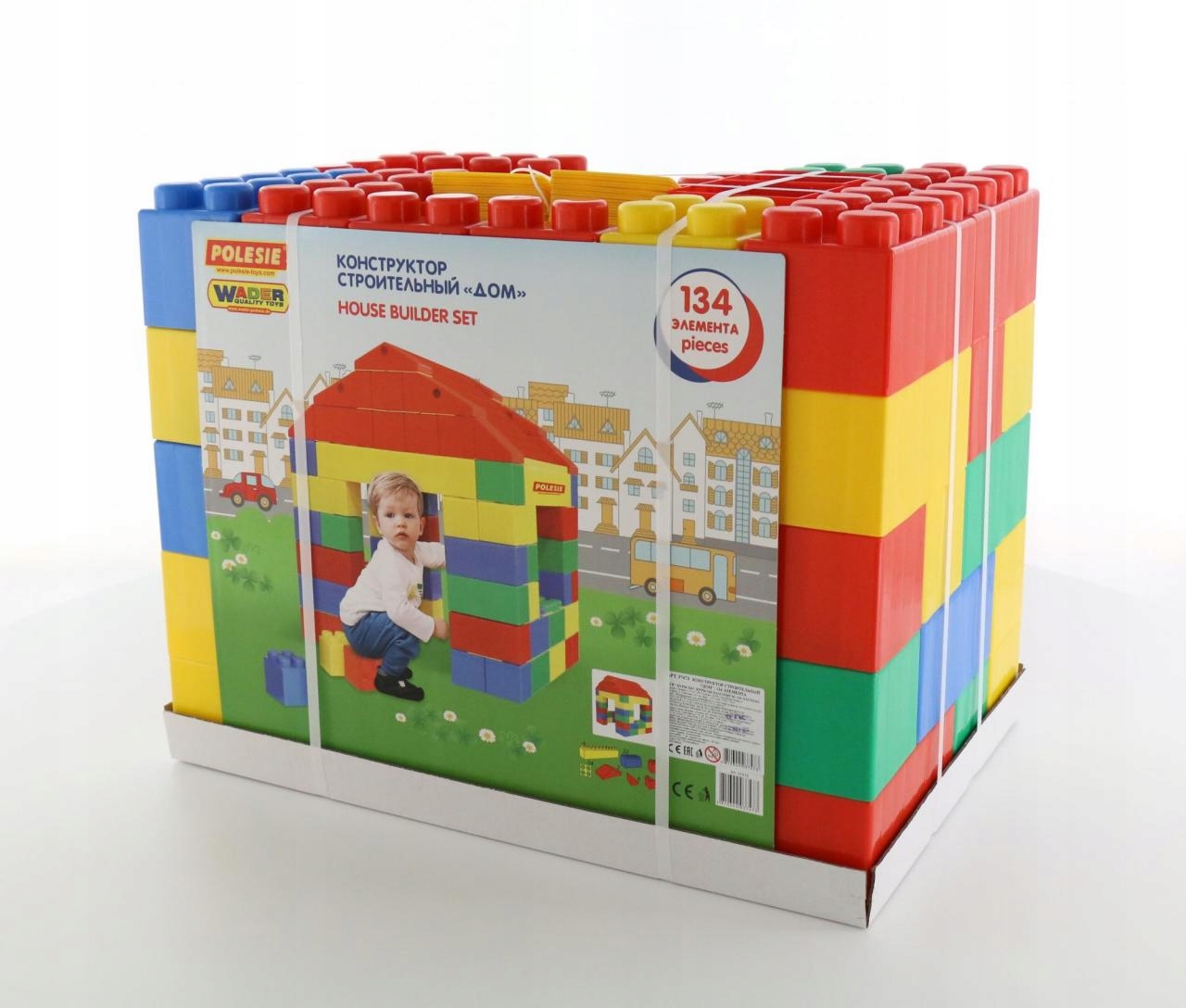 WADER Klocki XXL "Dom" 134 elementy