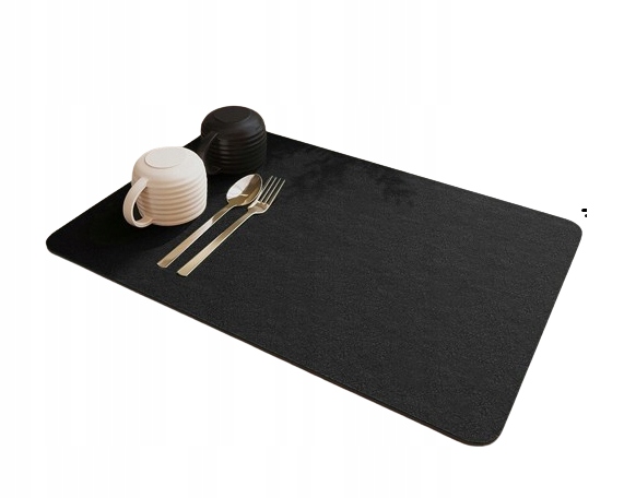 MATA CHŁONNA DO NACZYŃ OCIEKACZ DO SUSZENIA CZARNA