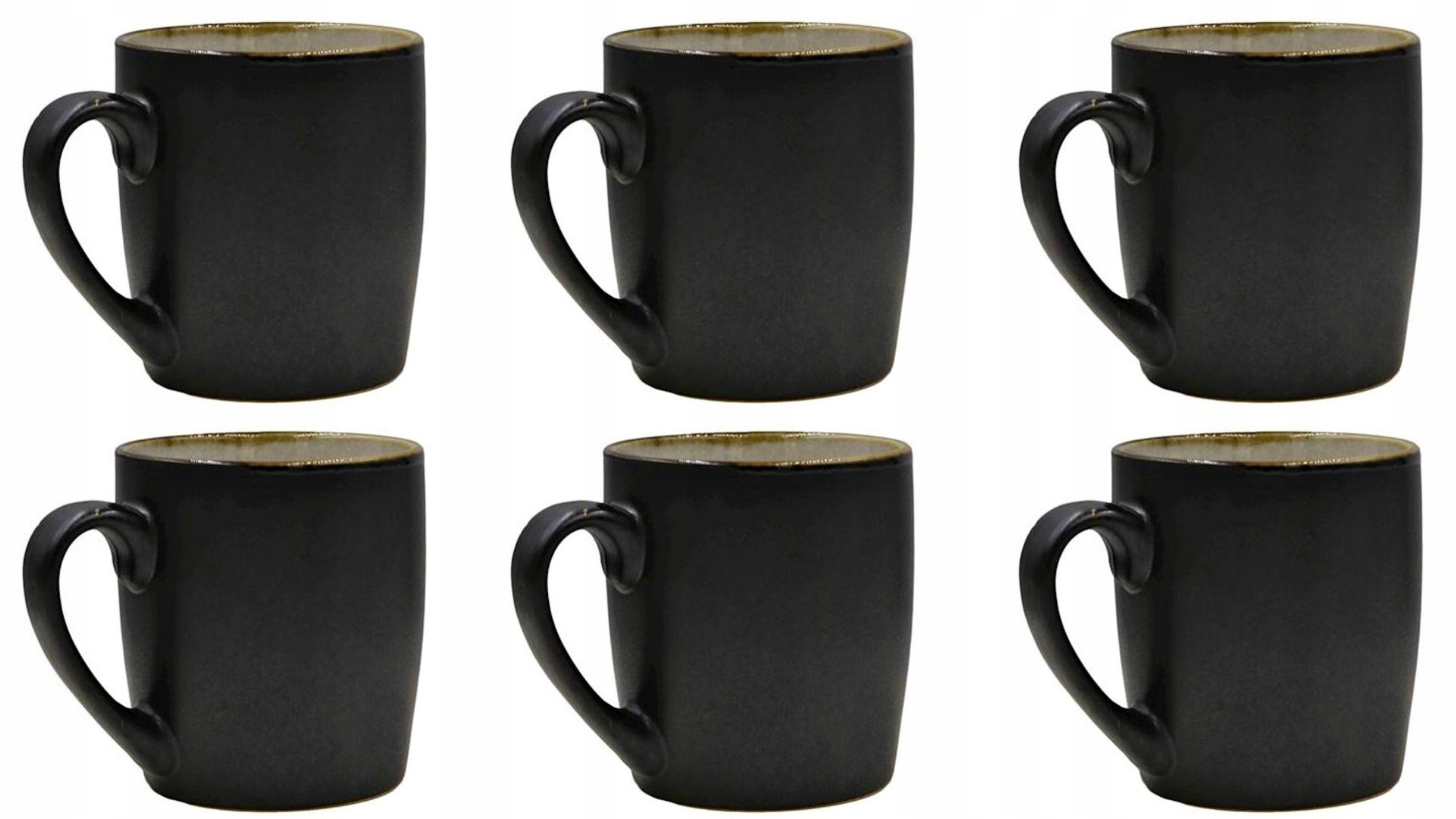 

Kubki Ceramiczne 6x Do Kawy Herbaty 300ml Szary