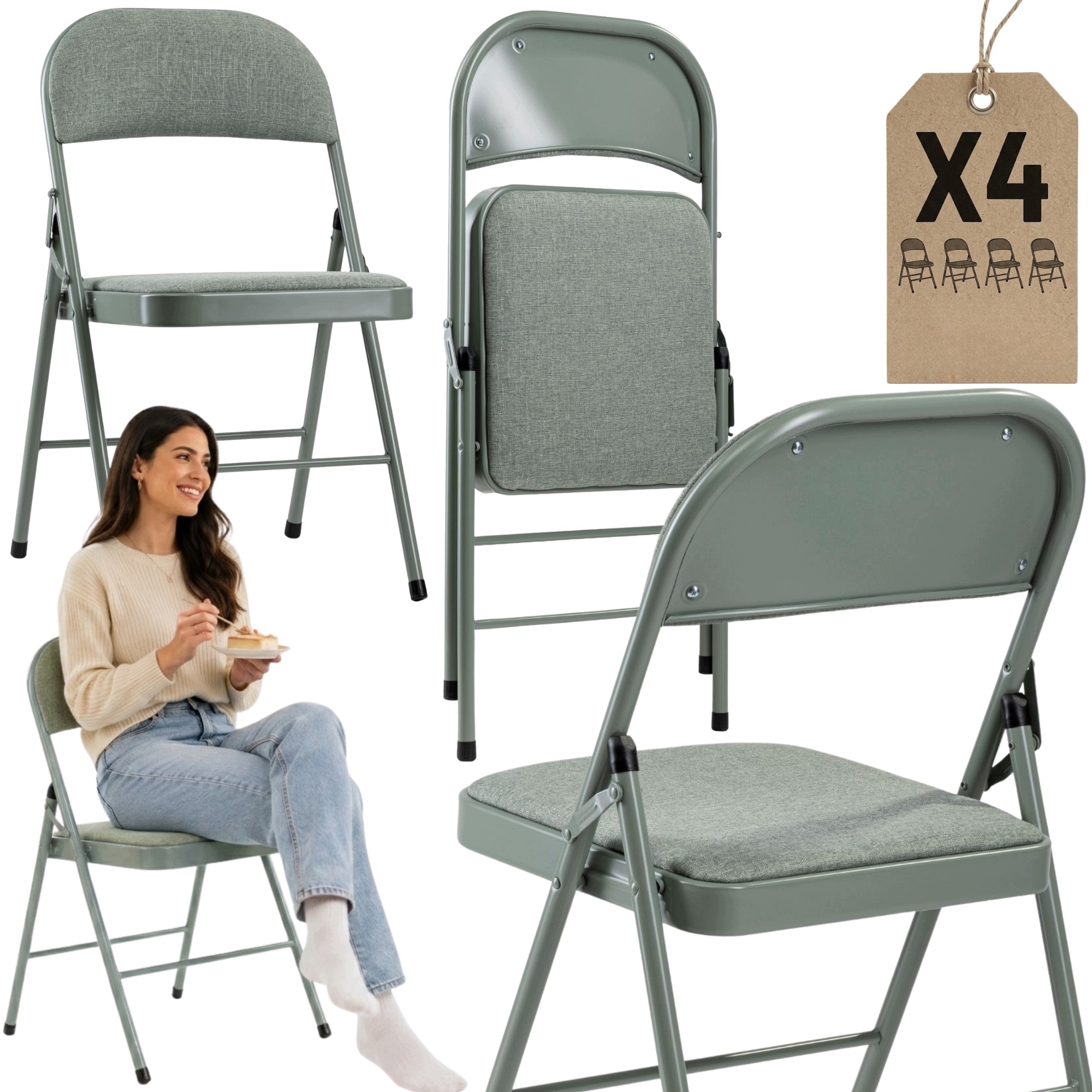 Banketové skládací židle Set do kanceláře jídelny Rozkládací, pevné
