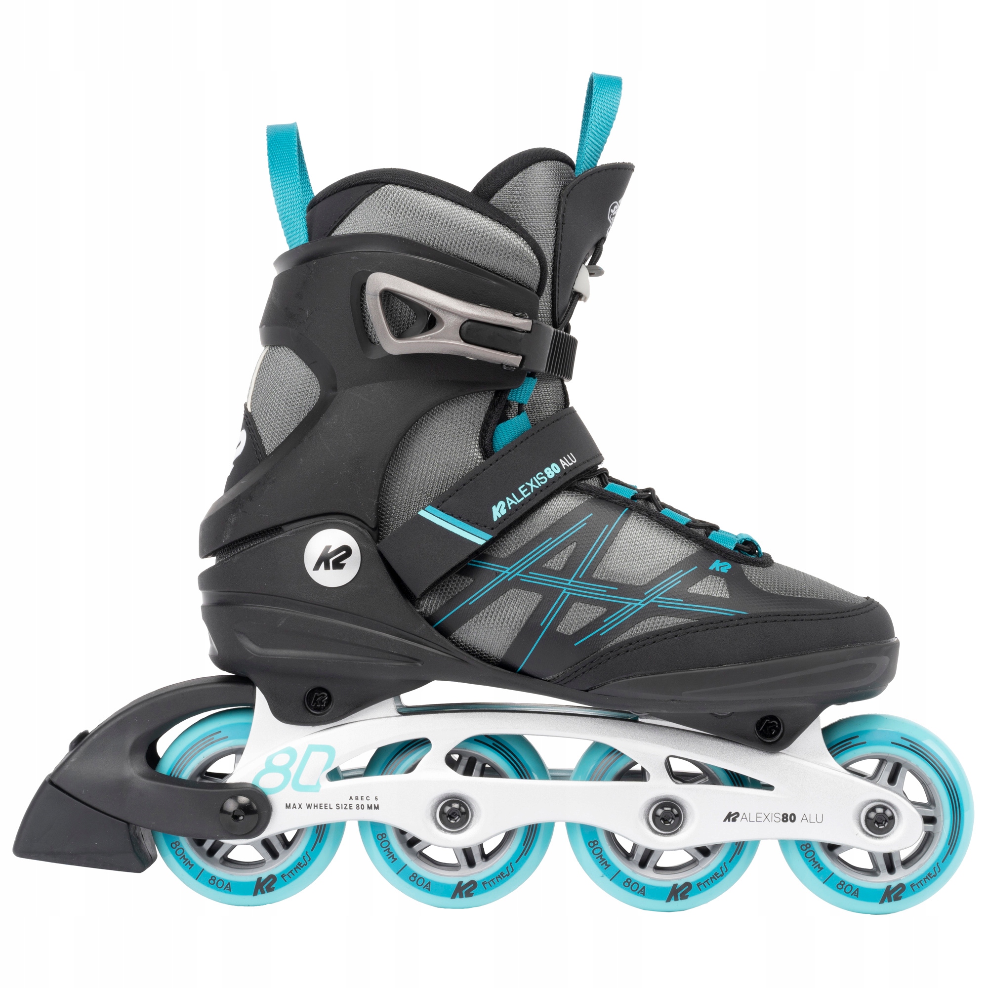 Rolki damskie fitnesowe K2 Alexis 80 Alu aluminiowa płoza r. 36,5