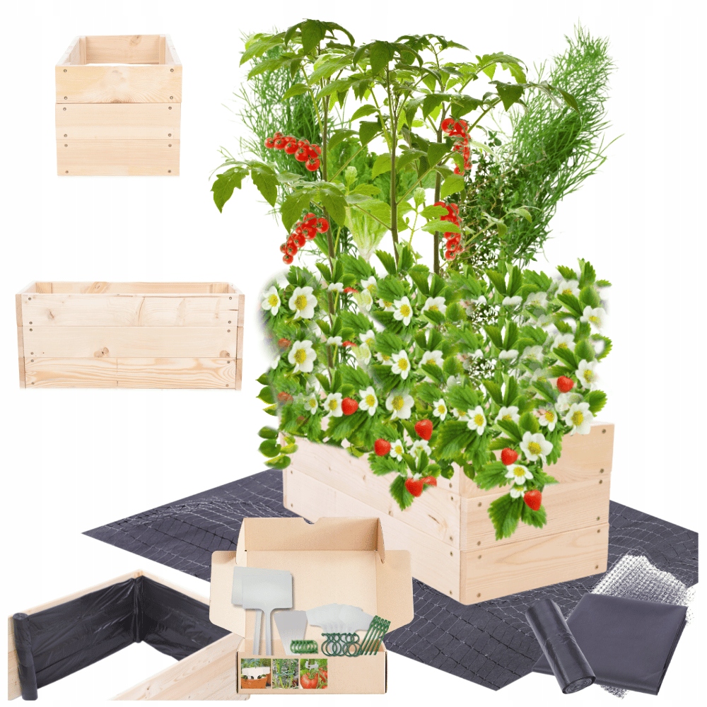 Truhlík na zeleninový záhon pařeniště zahradní květináč vyvýšený záhon 27x60x30