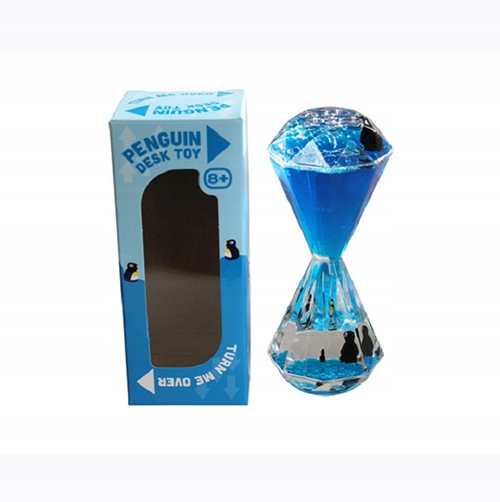 KLEPSYDRA w kształcie KLEJNOTU pingwinki NIEBIESKA Materiał dominujący tworzywo sztuczne