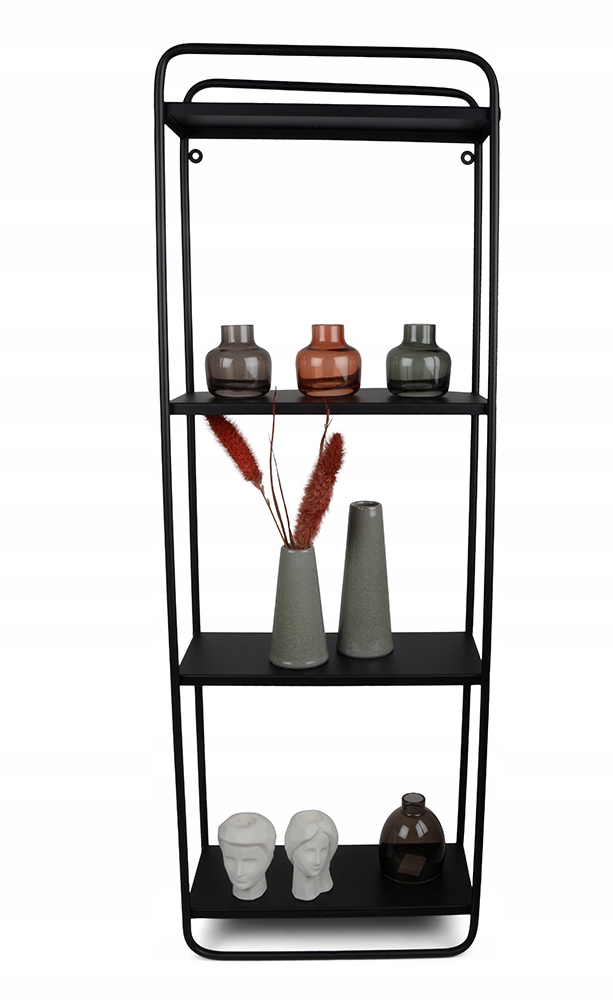 

Półka wisząca Styl Loft metalowa czarny mat