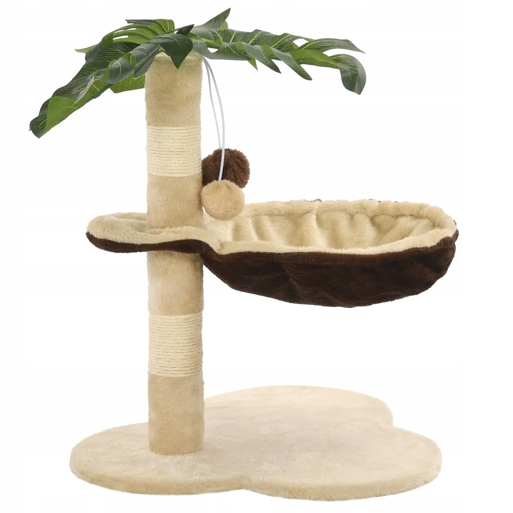Levně Škrabadlo pro kočky se sisalovým sloupkem, 50 cm, béžovo-hnědé
