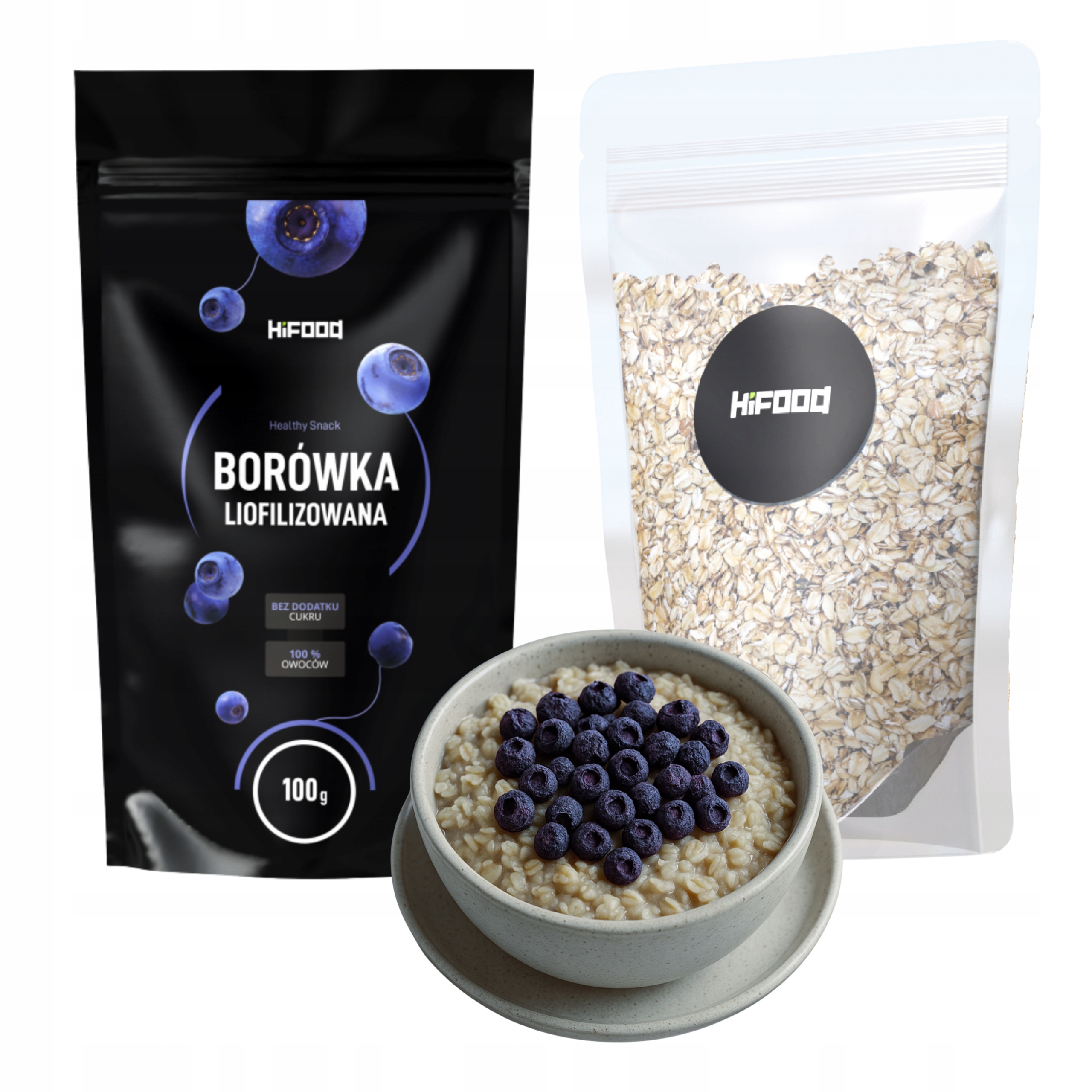 Musli Borówka Amerykańska Liofilizowana 100g Płatki Owsiane 500g Naturalne