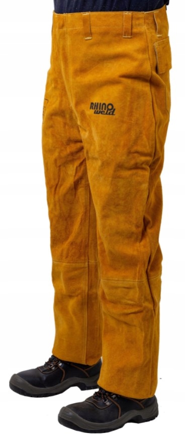 Spodnie Spawalnicze Ochronne Z Kieszeniami Skórzane Rozmiar XXL