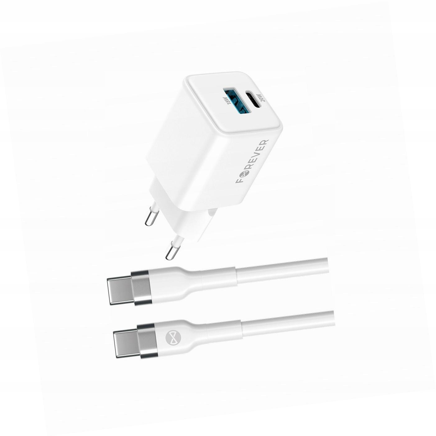 Szybka ładowarka GaN 20W Usb i Usb-c z kablem do Realme 11 Pro Plus
