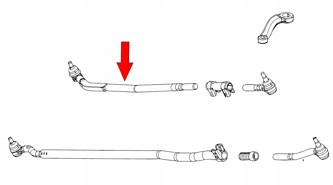 Końcówka drążka Jeep Wrangler 2007-2018 model JK EAN (GTIN) 5905311104490