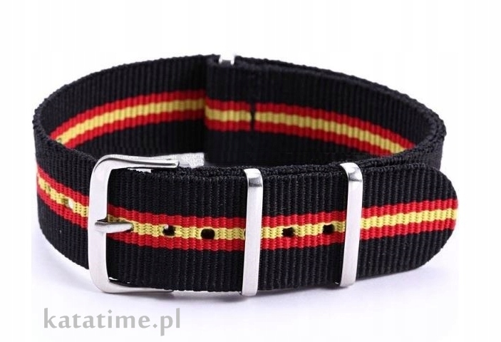 PASEK DO ZEGARKA typu NATO 20 mm wodoodporny, VEGE nylonowy jednoczęściowy