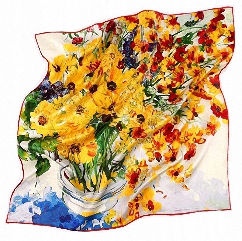 

100% Jedwab Markowa Chusta Apaszka Jakość Premium+