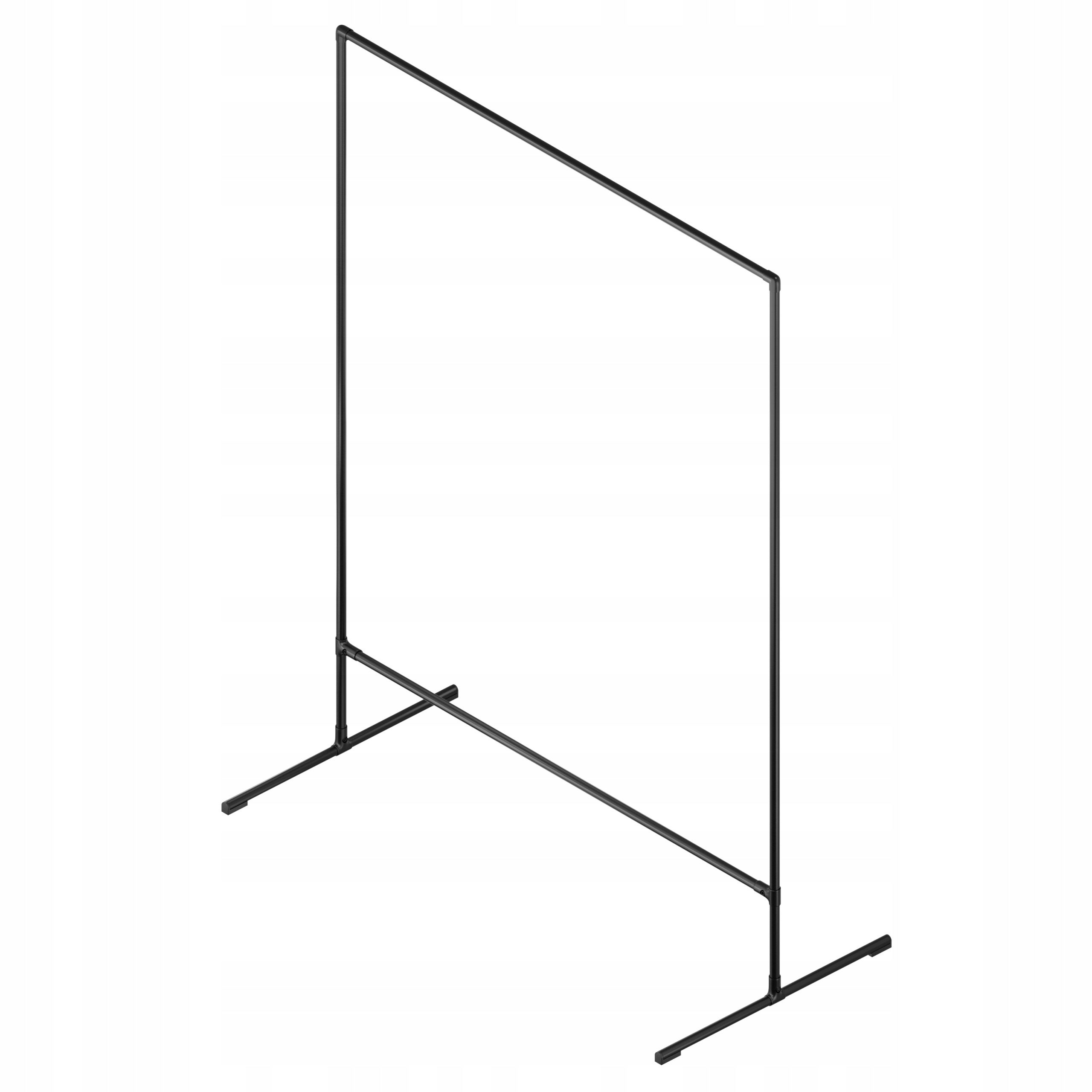 Stojanový Kovový Věšák Na Oblečení Stojan Černý Mat 1,5x2 m Fonger