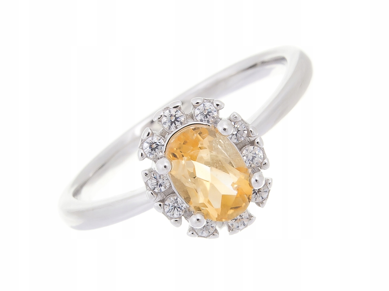 Prstýnek S Vel Velikost 0,16 S Přírodním Citrínem