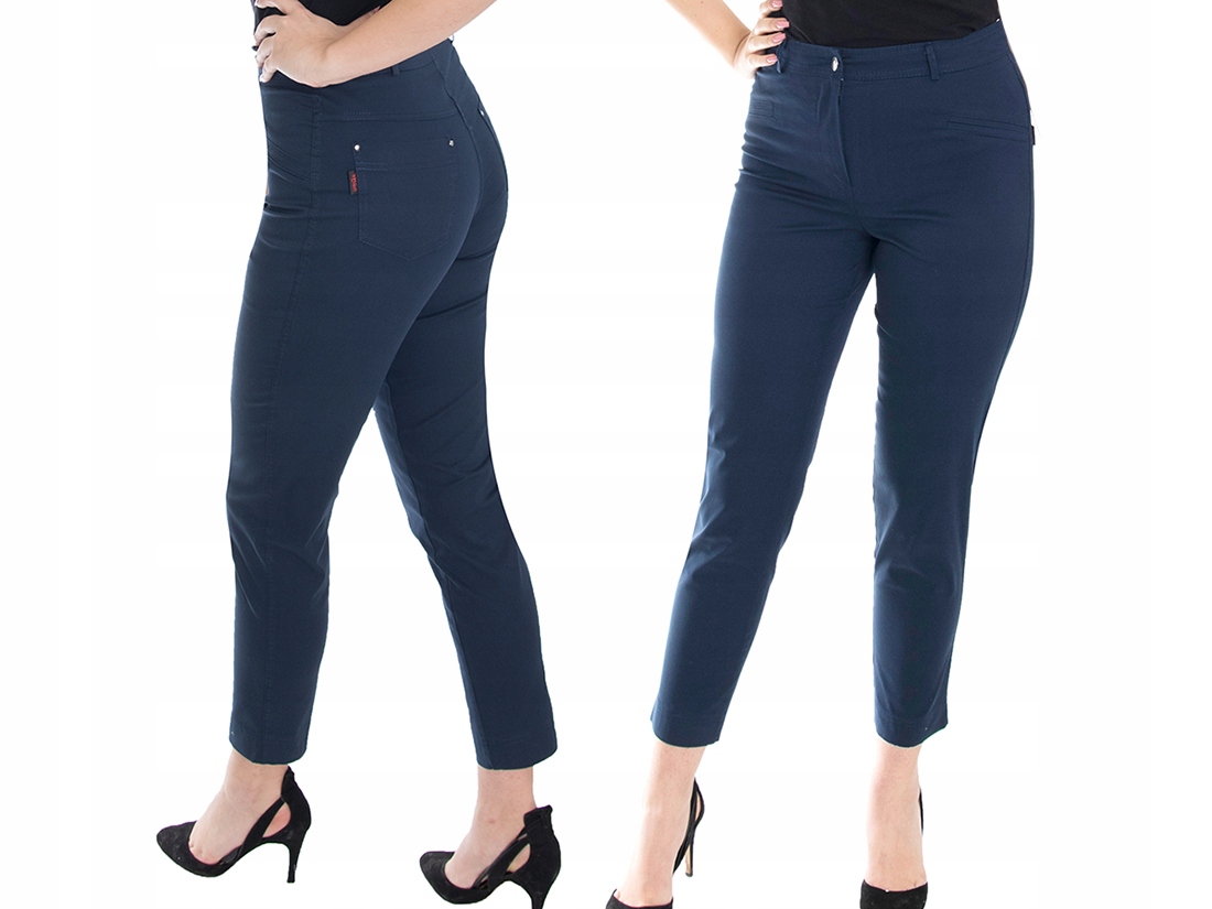 

k7 Spodnie Cygaretki Wysoki Stan Kolory r.38