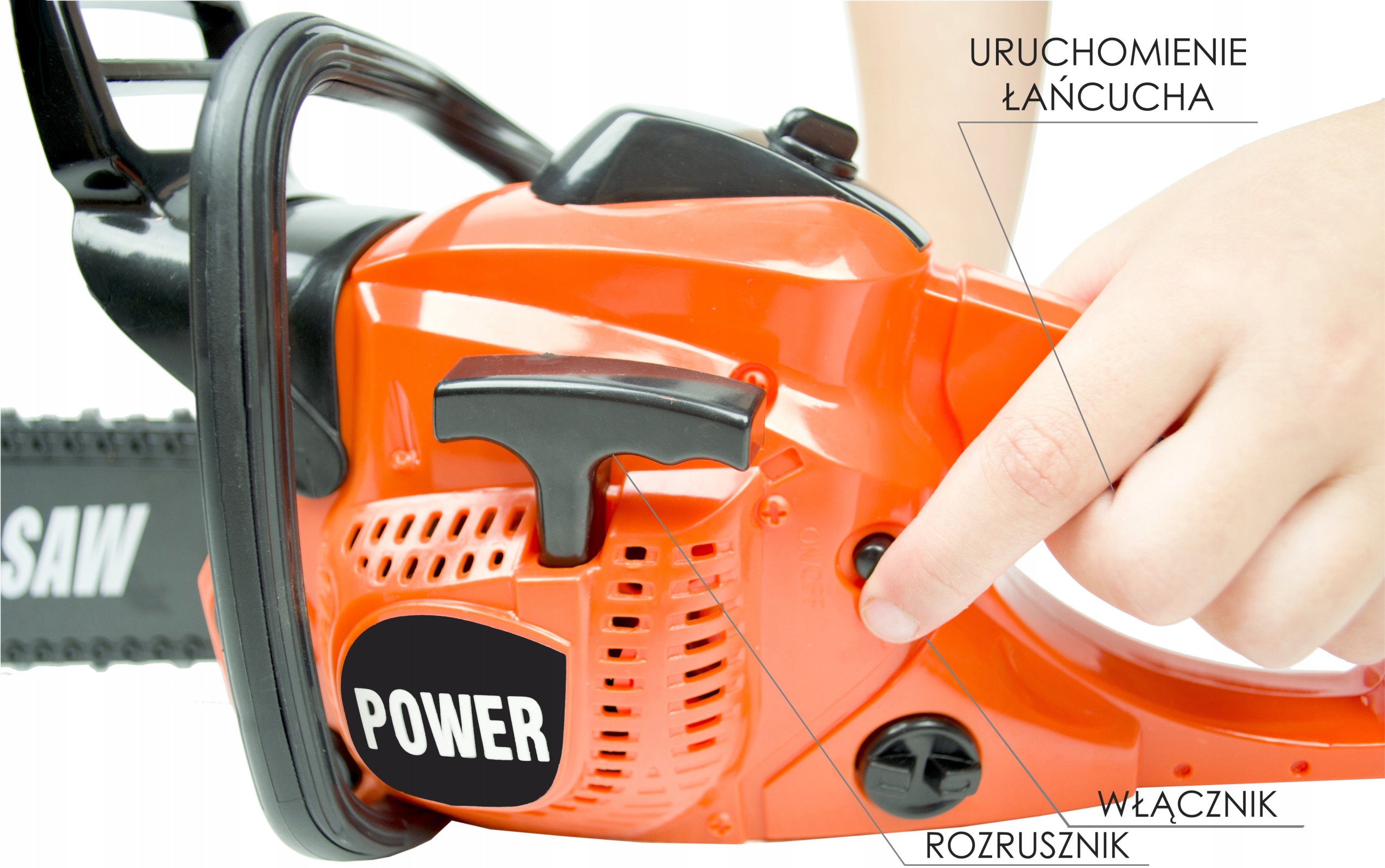 PIŁA ŁAŃCUCHOWA ZESTAW DLA DZIECI KASK OKULARY RĘKAWICZKI OBROTOWY ŁAŃCUCH Płeć chłopcy dziewczynki