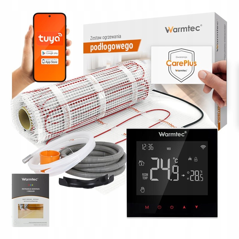 Kompletny Zestaw Mata Grzewcza pod płytki ds2-30/srt20w 3 m2 Mocna 170W/M