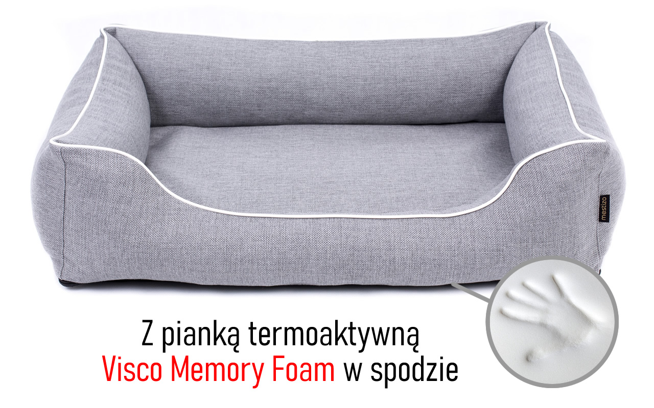 Ortopedická pelíšek pro nemocného psa Pl 65x50, rozebíratelná, šedá