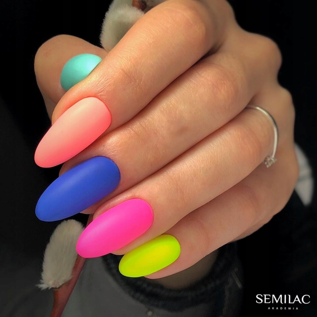 SEMILAC 008 Intensive Pink UV LED Lakier Hybrydowy 7ml Kolor Odcienie czerwieni i różu