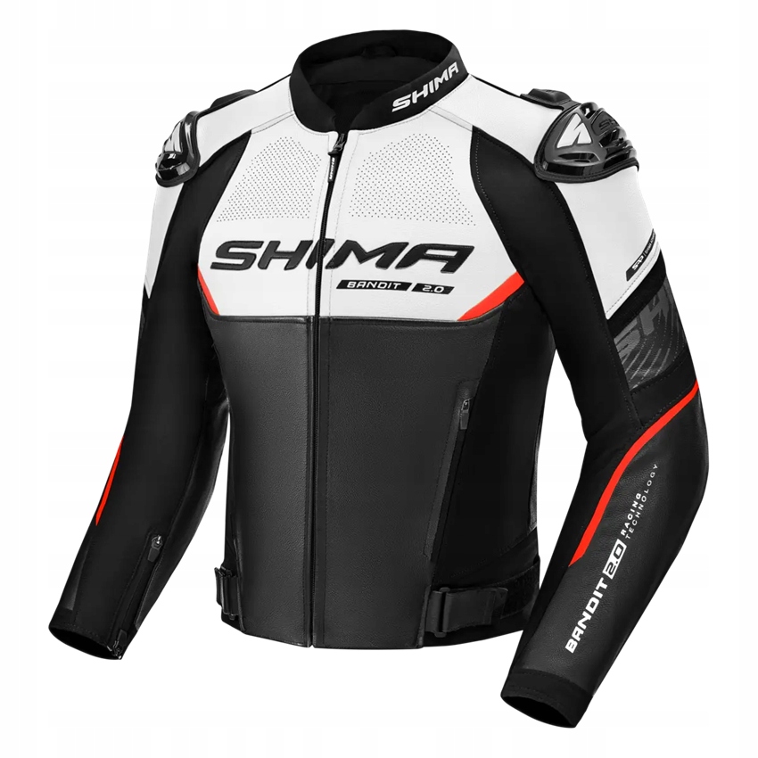Shima Bandit 2.0 Red pánska športová kožená motocyklová bunda 50