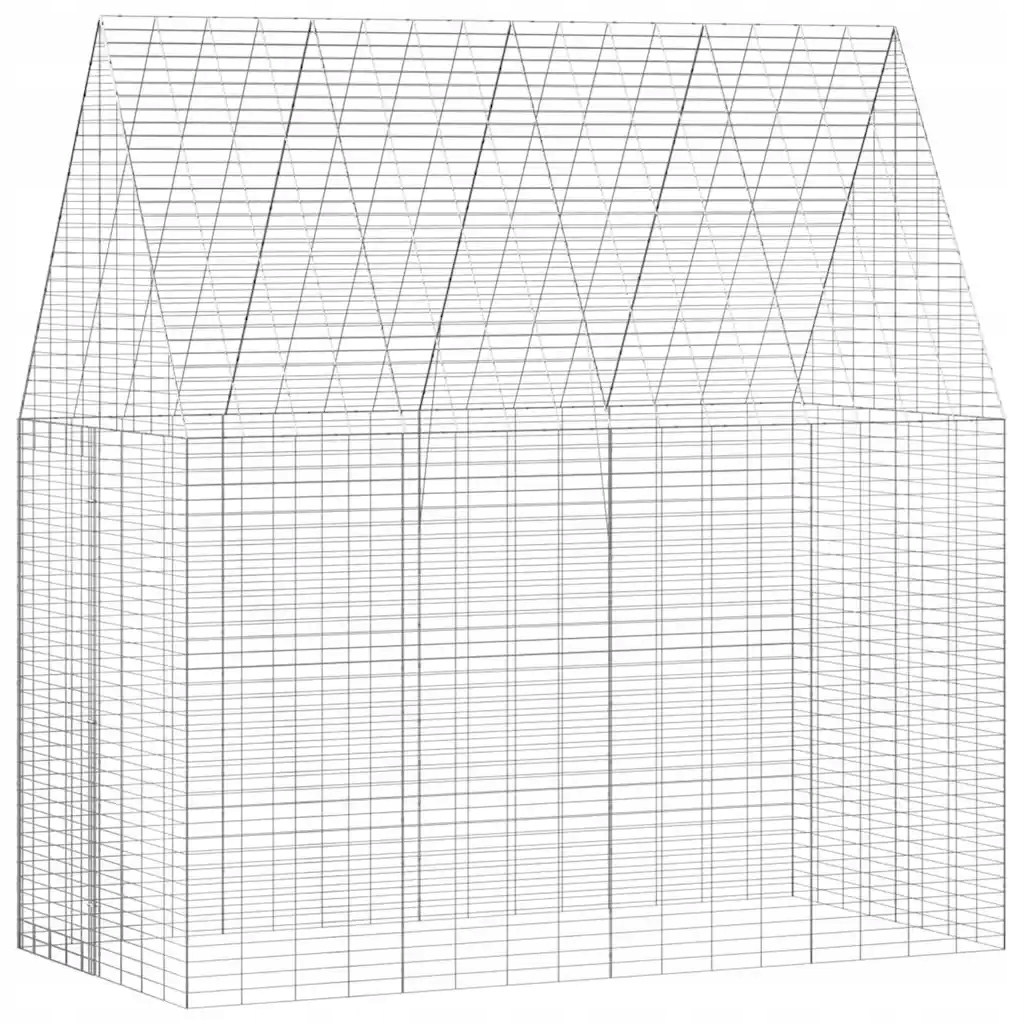 Klec pro králíka stříbrná 400 x 100 x 210 cm