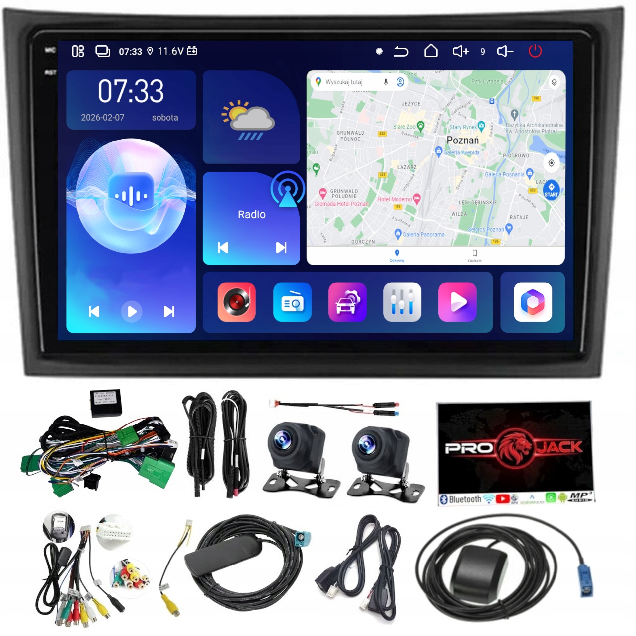 Android Rádio S Navigací Carplay Bt Volvo XC90 2003-2013 6GB Ram 128GB Sim