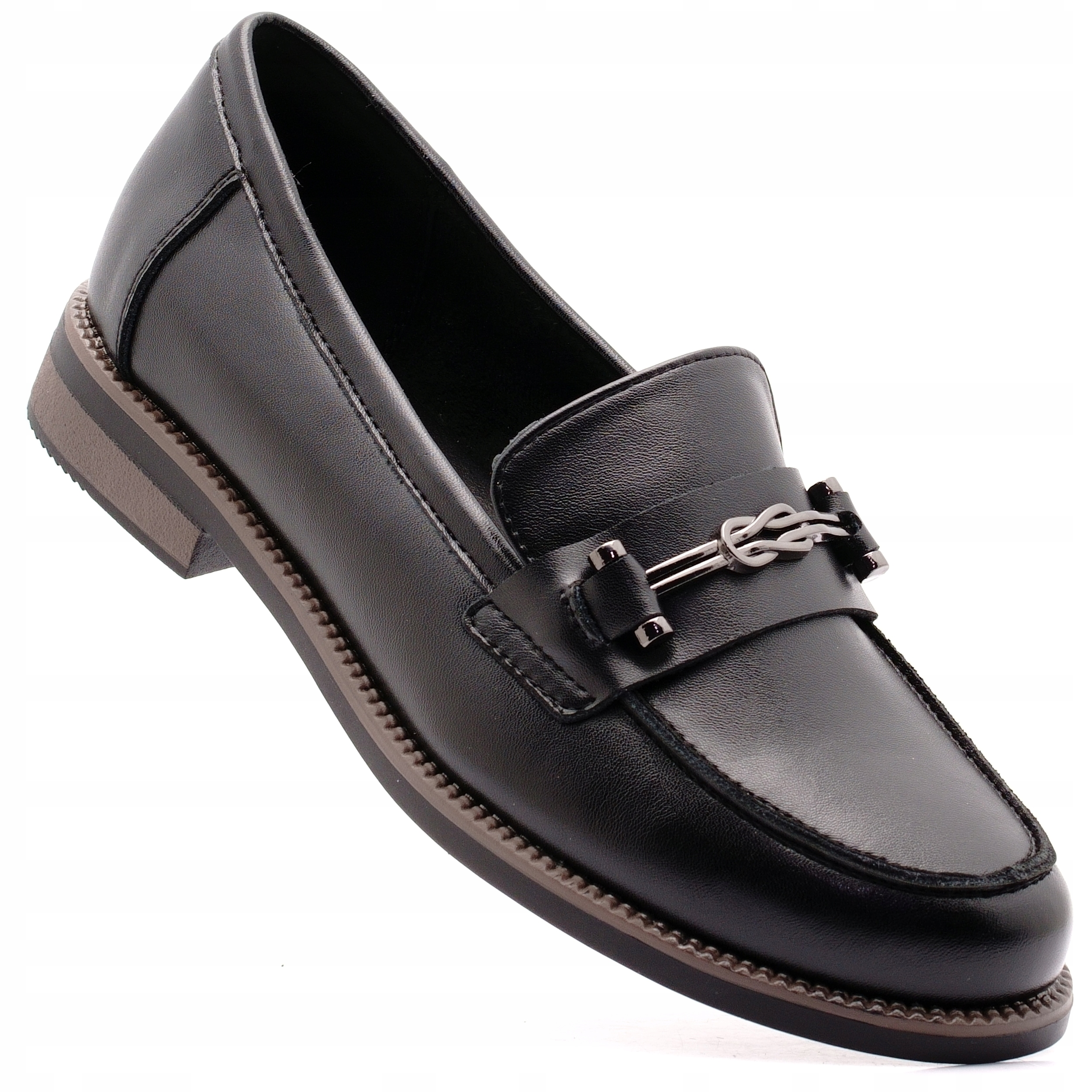 Vinceza Skóra Mokasyny Lordsy Buty Damskie Skórzane Półbuty 18132 37